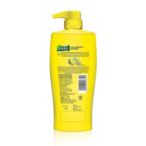 Dabur Vatika Anti-Dandruff Shampoo (650ml)