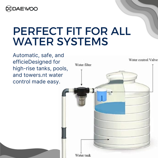 Daewoo 1/2" Automatic Water Level Controller | Water Tank Level Control | High-Rise Tank Water Controller | Swimming Pool Water Level Control | Water Tower Auto Supply | Auto Water Shut-Off Valve | Water Level Switch | Durable Material | Safe to Use | - Image 3