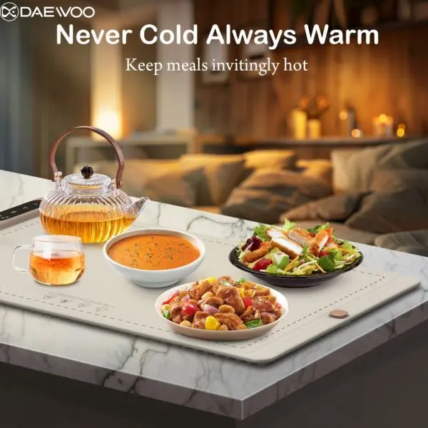 Daewoo Dish Warming Tray | Heating Pad | Kitchen Tray | Dining Tray | Winter Tray | Warm Food | Food Warming Tray | Silicon Dish Warm Tray - Image 5