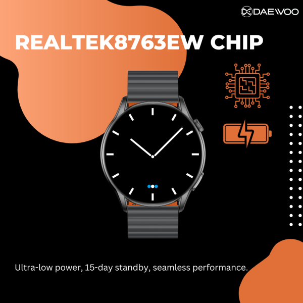 Daewoo Genz Flip Smartwatch | 1.43" AMOLED Display | Bluetooth Calling & Music | Double-Sided Strap (Orange & Grey) | 70+ Sports Modes | Health Tracking | AI Voice Assistant | IP68 Waterproof | Heart Rate & SpO2 Monitor | Fitness & Sleep Tracker - Image 3