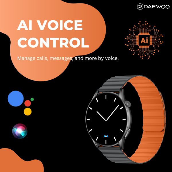 Daewoo Genz Flip Smartwatch | 1.43" AMOLED Display | Bluetooth Calling & Music | Double-Sided Strap (Orange & Grey) | 70+ Sports Modes | Health Tracking | AI Voice Assistant | IP68 Waterproof | Heart Rate & SpO2 Monitor | Fitness & Sleep Tracker - Image 6