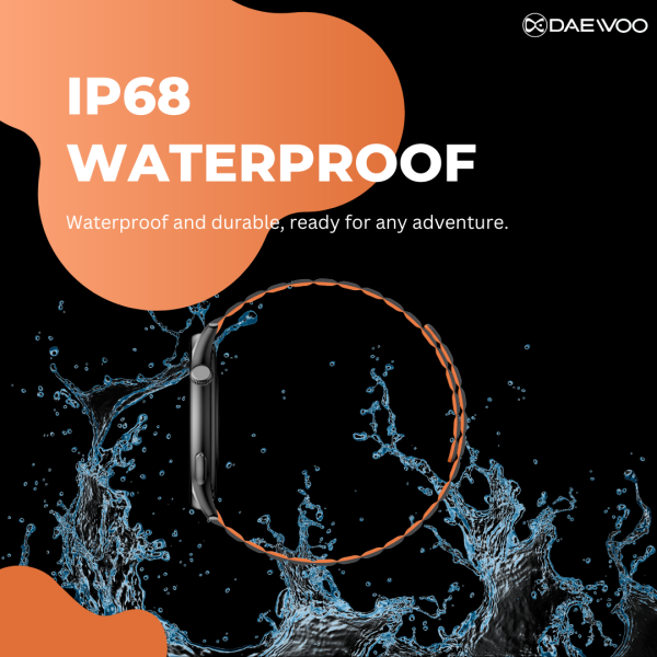 Daewoo Genz Flip Smartwatch | 1.43" AMOLED Display | Bluetooth Calling & Music | Double-Sided Strap (Orange & Grey) | 70+ Sports Modes | Health Tracking | AI Voice Assistant | IP68 Waterproof | Heart Rate & SpO2 Monitor | Fitness & Sleep Tracker - Image 8