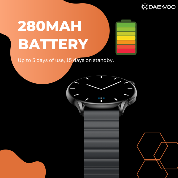 Daewoo Genz Flip Smartwatch | 1.43" AMOLED Display | Bluetooth Calling & Music | Double-Sided Strap (Orange & Grey) | 70+ Sports Modes | Health Tracking | AI Voice Assistant | IP68 Waterproof | Heart Rate & SpO2 Monitor | Fitness & Sleep Tracker - Image 9