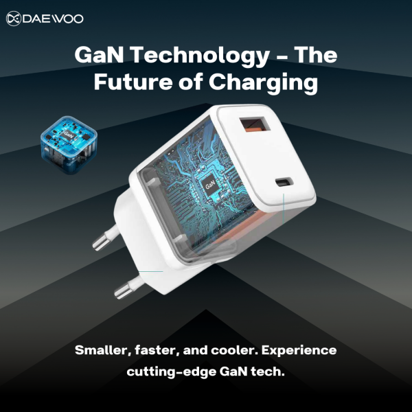 Daewoo Nippy NY821 | 25W GaN Fast Charger | Ultra-Slim Design | Type-C & USB Output | High-Speed Charging | Compact Travel Charger | Smart Charging Technology | Multi-Device Compatibility | Overheat Protection | Lightweight Power Adapter - Image 5