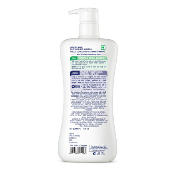 Chicco Gentle Body Wash and Shampoo -500 ml - Image 2