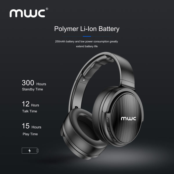 MWC Firo (MH01B) | Bluetooth 5.4 Headphone | HQ Stereo Sound | Standby Time 300H | Play Time 12 Hours | With 3.5mm Audio Jack - Image 5