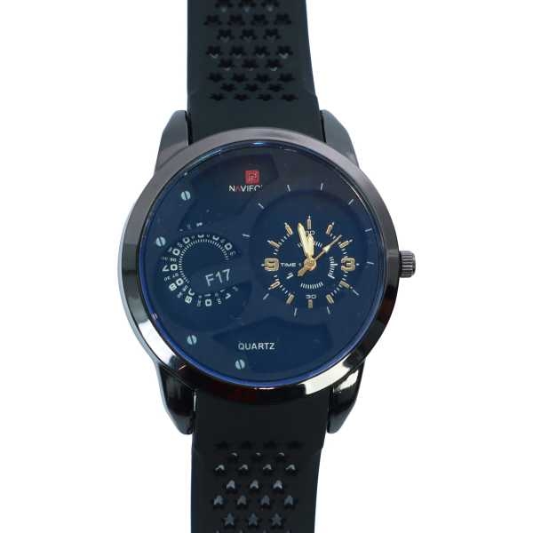 Black Color Unisex Dial Casual Rubber Strap Watch - Image 2