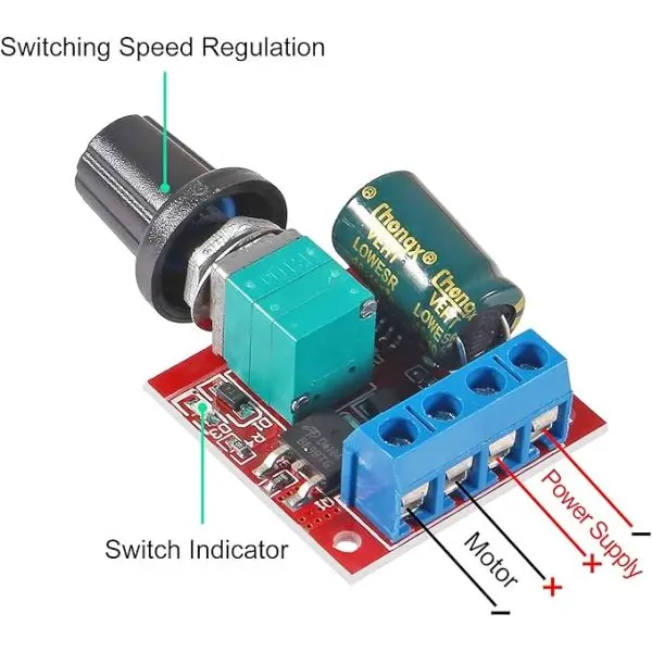 DC Motor PWM Speed Controller 3V 6V 12V 24V 35V - Image 4