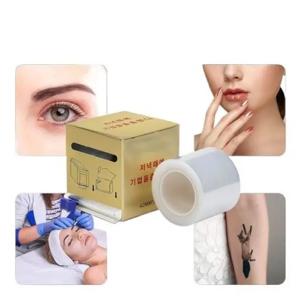 Plastic Wrapper Tattoo Clear Plastic Wrap Preservative Microblading Film for Permanent Makeup Eyebrow Tattoo Accessories Beauty Tool for Salon 200m roll - Image 2
