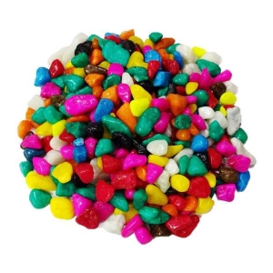 1 Kg Multicolor Stones For Aquarium And Garden Decoration Mixed Colored Stone Pebbles - Decorative Stones |