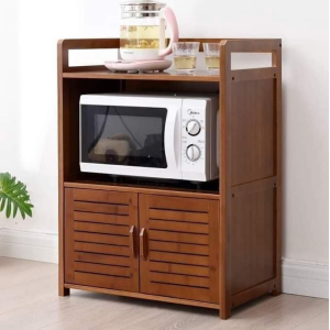 Oven Rack Double Decker Cabinet Fancy Furniture Daraz for Kitchen and Living for Home and Office in Brown