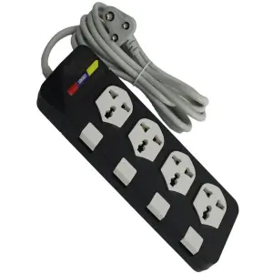 Silvertek 'ST-440' Surge Protector 100% Copper Accessories 4 Port 16A 3000W(max) 3 Pin Socket Universal Authentic Extension Multiplug