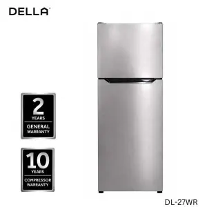 DELLA 240 Litres Frost Free Inverter Double Door Refrigerator Silver