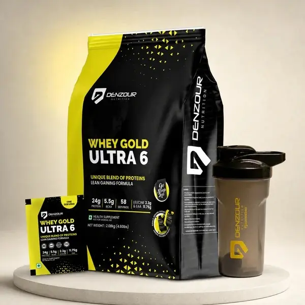 Denzour Whey Gold Ultra 6 Protein Powder - Pista Kulfi (2kg)