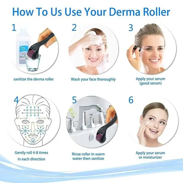 Derma Roller of with 540 Titanium Alloy Needles for Hair Growth, Scalp, Face and Beard (1mm) by Genuine Collection - Image 4
