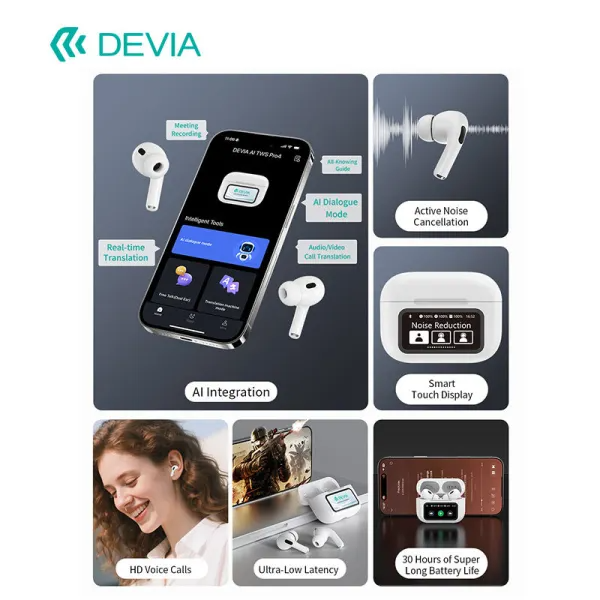 Devia Pro4 In Ear Monitor Noise Cancelling TWS Wireless In-Ear Earbuds Earphones with AI Translation - Image 6