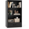Devis Wooden Rack 3 Shelf Bookcase with Drawer