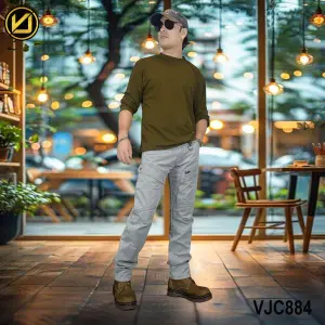 VIRJEANS (VJC884) Front Cargo Box Pant For Men- Blue