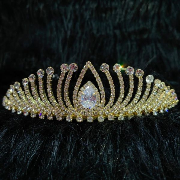 Diamond Embraided Jewel Crown Tiara for Ladies - Image 4