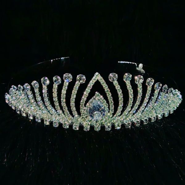 Diamond Embraided Jewel Crown Tiara for Ladies - Image 2