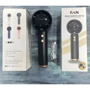 Digital Handheld Small Portable Fan Small Cute Design
