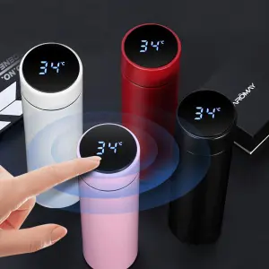 Digital/Smart Thermos Bottle 500ml Vacuum Flasks /Led Digital Temperature Display/ Stainless Steel Insulation Mugs Intelligent Thermo Cups Available in Multiple Color