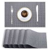 Dining Table Mat Plastic Mat Set Of 6 ( Color May vary )