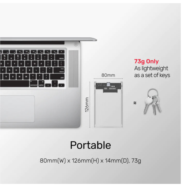 DiskGuard Limpid R USB-C to SATA6G 2.5 HDD/SSD HDD & SSD Enclosure - Image 3