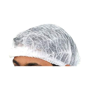 Disposable Cap Stretchable White Caps - Head Cover Hair For Cooking & Hygiene(100 Pieces)