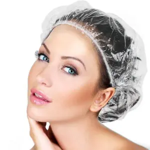 Disposable Plastic Bath Cap Shower Cap Waterproof Ear Protectors Beauty Accessories & Salon Tools Restaurant Cap Food Cap Multipurpose Cap Tools