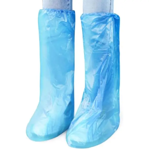 Disposable Plastic Boot Cover Over The Knee Rainwear - Image 3