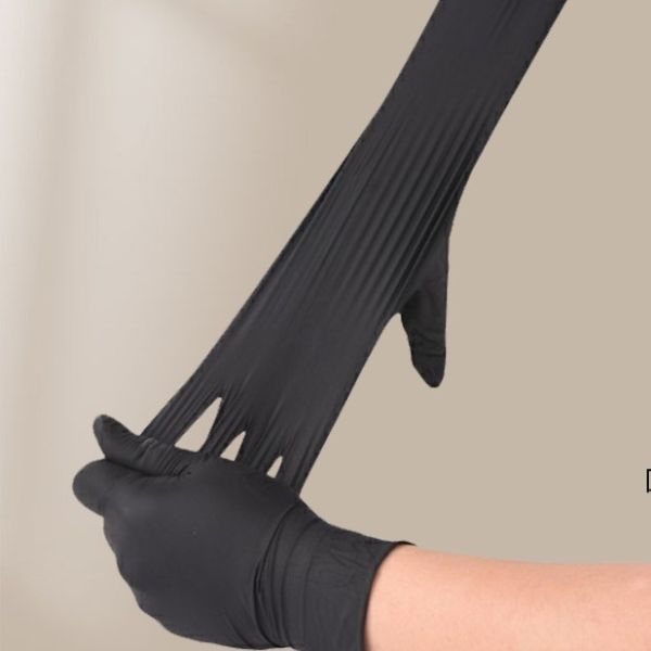 Disposable Surgical Powder Free Nitrile Gloves Non Powder Embroidery Beauty Factory Work Tattoo Oil-Proof Anti Slip Thick Nitrile Gloves for Professional Salon Workers - Image 4