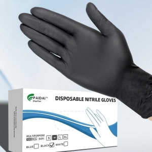 Disposable Surgical Powder Free Nitrile Gloves Non Powder Embroidery Beauty Factory Work Tattoo Oil-Proof Anti Slip Thick Nitrile Gloves for Professional Salon Workers