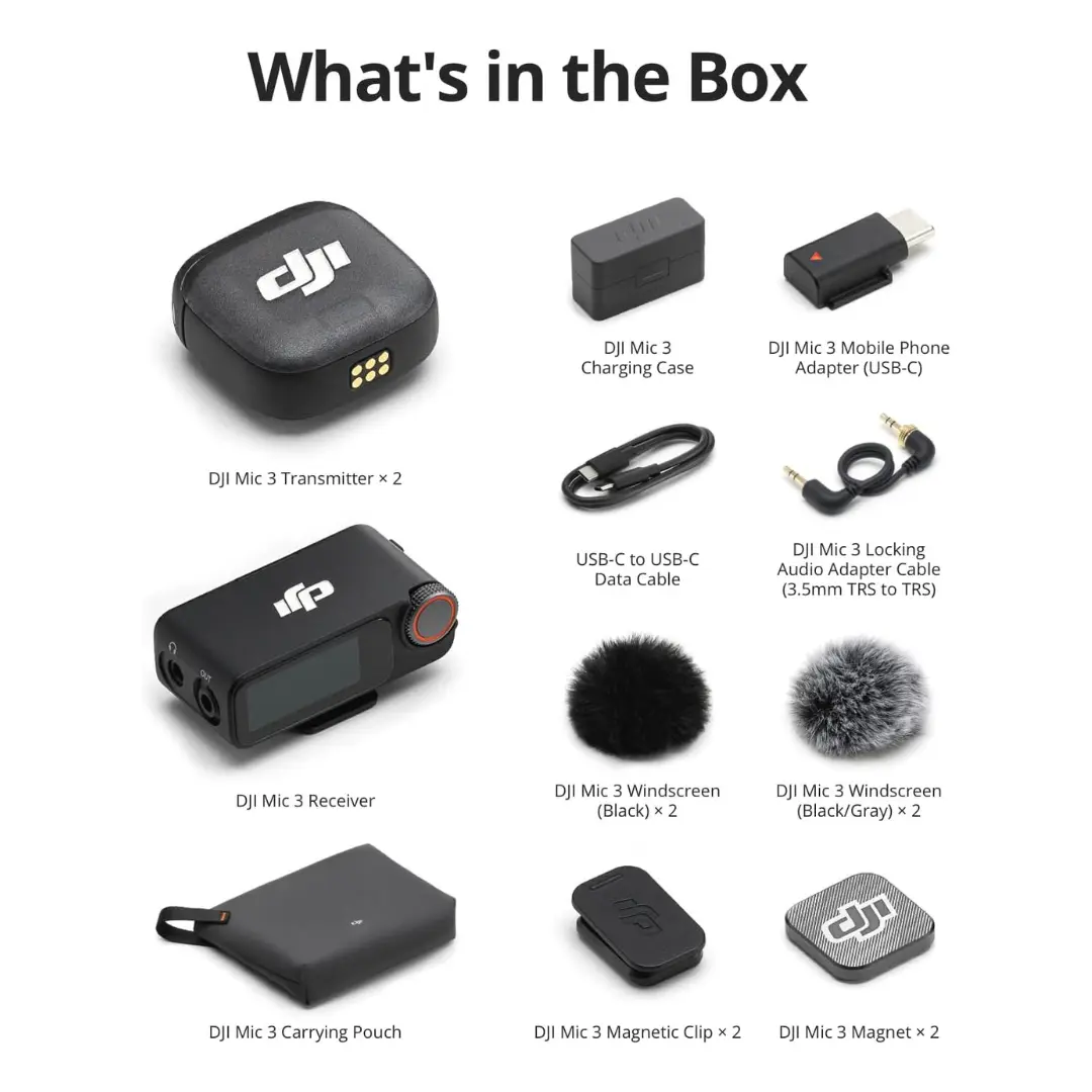 DJI Mic 3 (2 TX + 1 RX + Charging Case) - Image 10