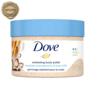 Dove Exfoliating Body Polish - Crushed Macadamia And Rice Milk (298g)