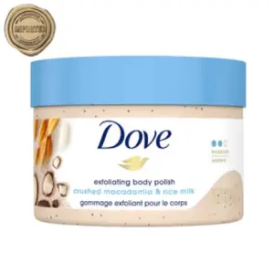 Dove Exfoliating Body Polish - Crushed Macadamia And Rice Milk (298g)