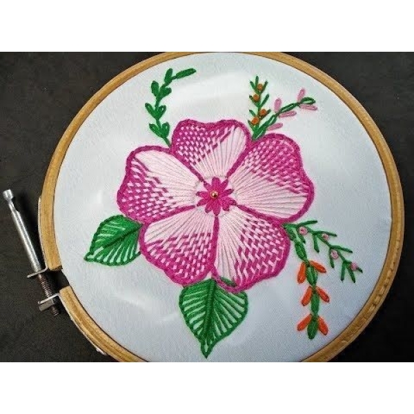 Doli Hand Embroidery Thread (SET NO.: 2) and Embroidery Wooden Frame/Ring/Chakka/Hoops 6" KIT - Image 5
