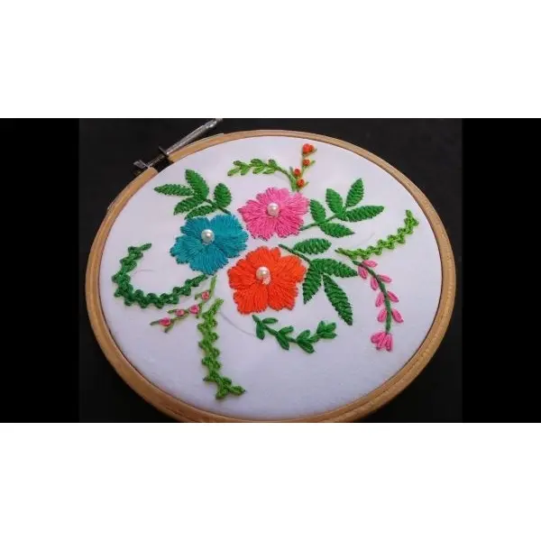 Doli Hand Embroidery Thread (SET NO.: 2) and Embroidery Wooden Frame/Ring/Chakka/Hoops14" - Image 5