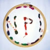 Doli Hand Embroidery Thread (SET NO.: 3) and Embroidery Wooden Frame/Ring/Chakka/ Hoops 14" KIT