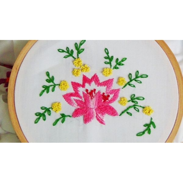 Doli Hand Embroidery Thread (SET NO.: 3) and Embroidery Wooden Frame/Ring/Chakka/ Hoops 14" KIT - Image 4