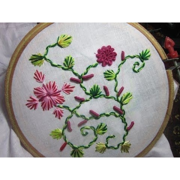 Doli Hand Embroidery Thread (SET NO.: 3) and Embroidery Wooden Frame/Ring/Chakka/ Hoops 14" KIT - Image 5