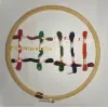 Doli Hand Embroidery Thread (SET NO.: 3) With Embroidery Wooden Frame/Ring/Chakka/Hoops 10" KIT