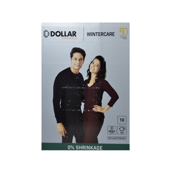DOLLAR 0% Shrinkage Unisex Thermal Top and Bottom Set