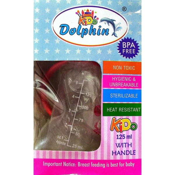 Dolphin New Born Safety Soft Silicone Baby Feeding Bottle (125 ml) - Image 2