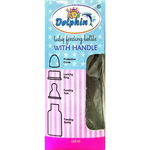 Dolphin New Born Safety Soft Silicone Baby Feeding Bottle (125 ml) - Image 3