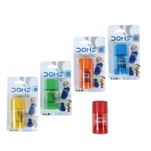 Doms 2 In 1 Eraser And Sharpener (Set Of 3)