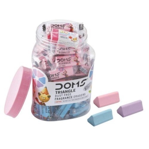 Doms Triangle Dust Free Fragrance Eraser A set of 10 Eraser By Mitrata