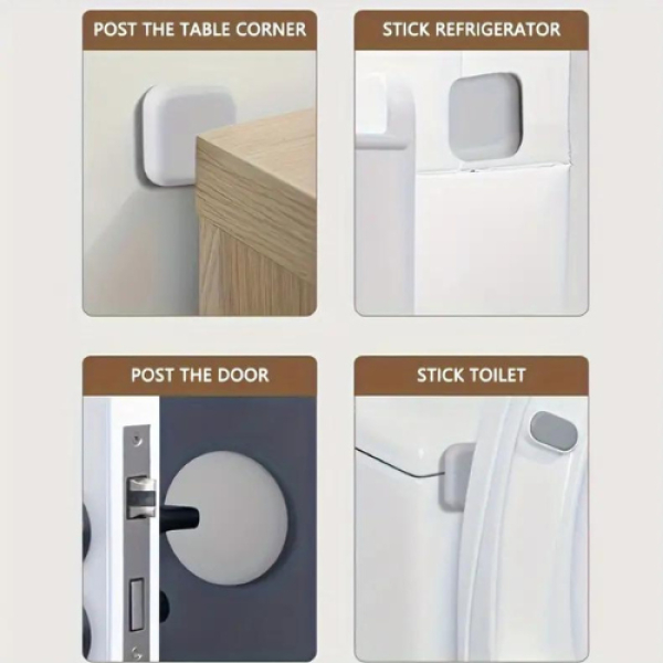 Door Plug Wall Protector (Circle) Pack of 3 , Anti-Collision Silicone Pad For Door Handles , Buffer Protection For Home And Office - Image 5