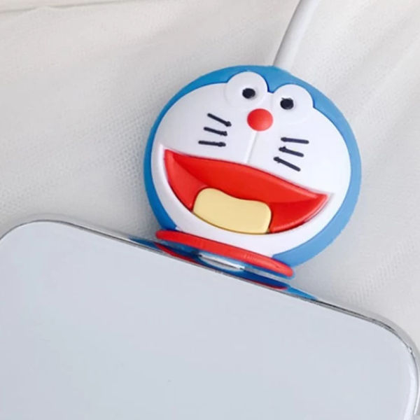 Doreamon Cartoon Cable Protector For Any Mobile Cable| Cable Protector | USB Protector - Image 2