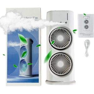 Remote Control Double-Ended Air Conditioner Fan with Mist Spray